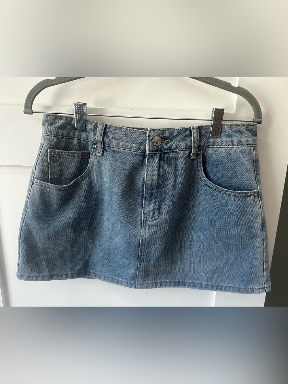 Blue Denim Mini Jean Skirt Size Medium Y2K